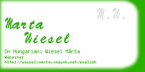 marta wiesel business card